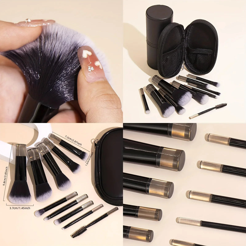 Kit de Pincéis de Maquiagem Portátil