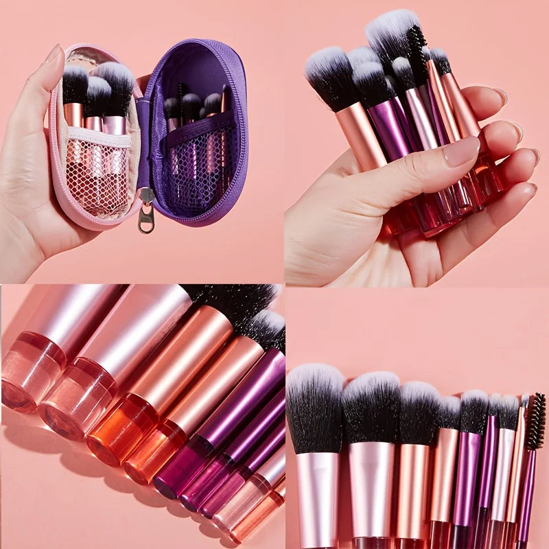 Kit de Pincéis de Maquiagem Portátil