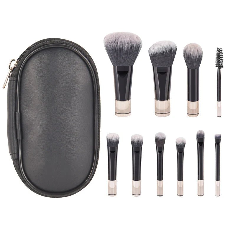 Kit de Pincéis de Maquiagem Portátil