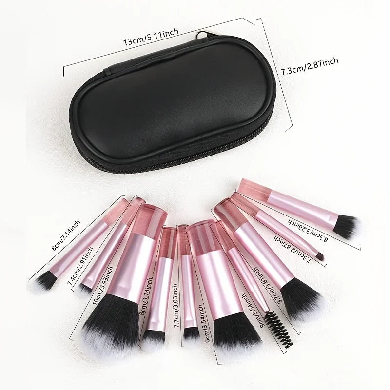 Kit de Pincéis de Maquiagem Portátil