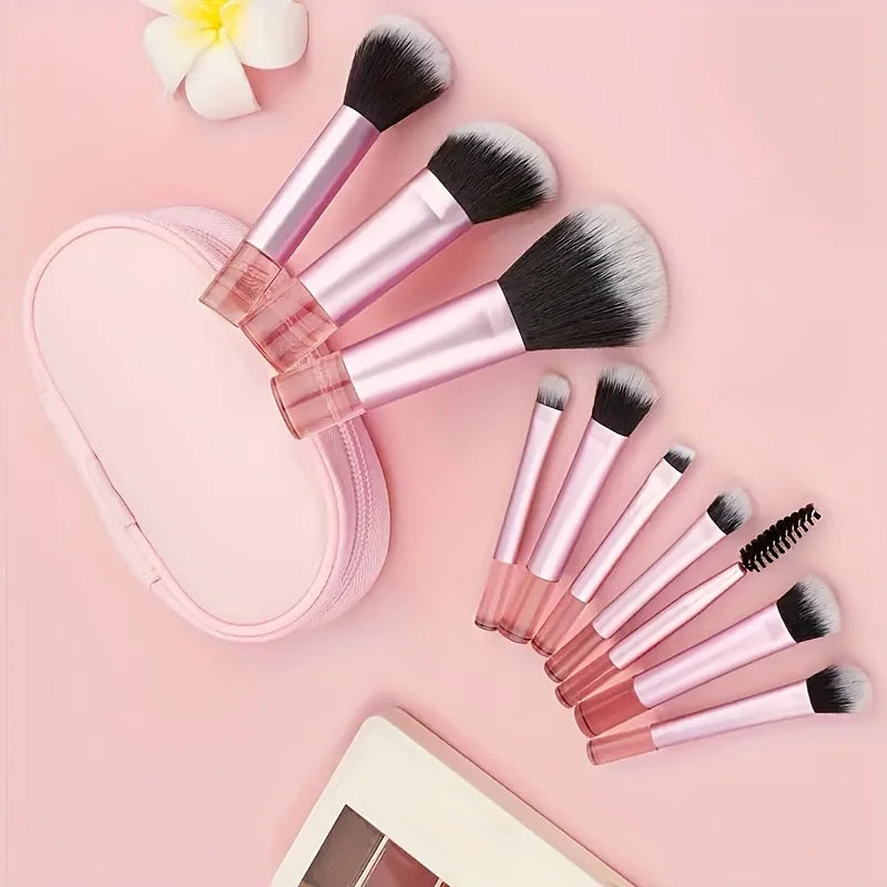 Kit de Pincéis de Maquiagem Portátil